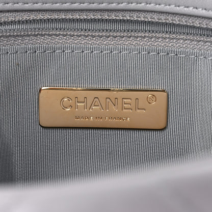 Chanel Lambskin Quilted Medium Chanel 19 Flap Grey 6 of 9