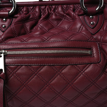 Marc Jacobs Calfskin Quilted Stam Bag Cherry 8 of 10