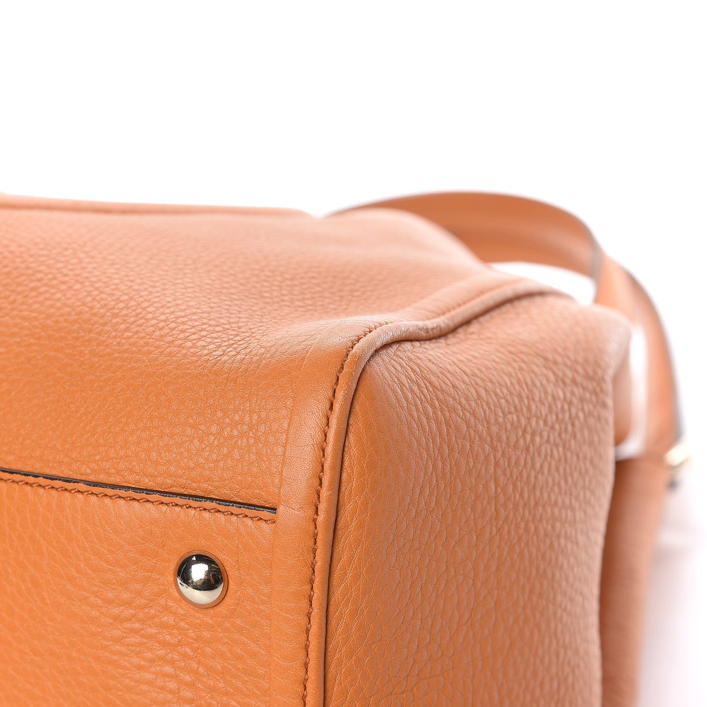 Pebbled Calfskin Medium Soho Shoulder Bag Curcuma