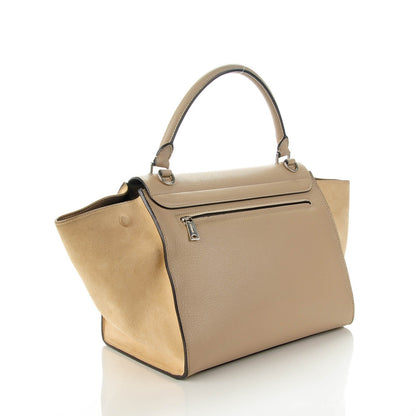 Celine Drummed Calfskin Suede Medium Trapeze Souris 3 of 7