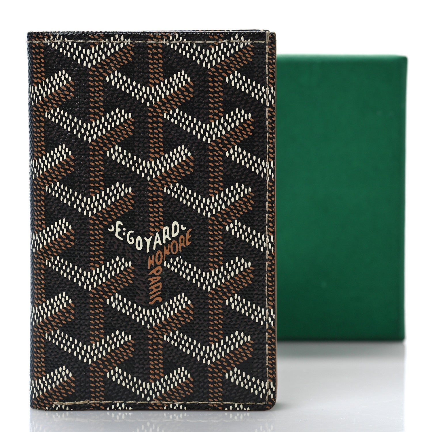 Goyard Goyardine Saint Pierre Card Holder Black Gold 9 of 9