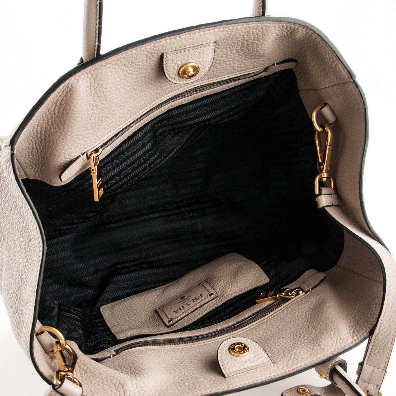 Prada Vitello Daino Shopping Tote Pomice 5 of 8