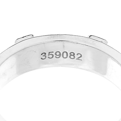 Harry Winston 18K White Gold Diamond HW Logo Band Ring 50 5.5 5 of 6