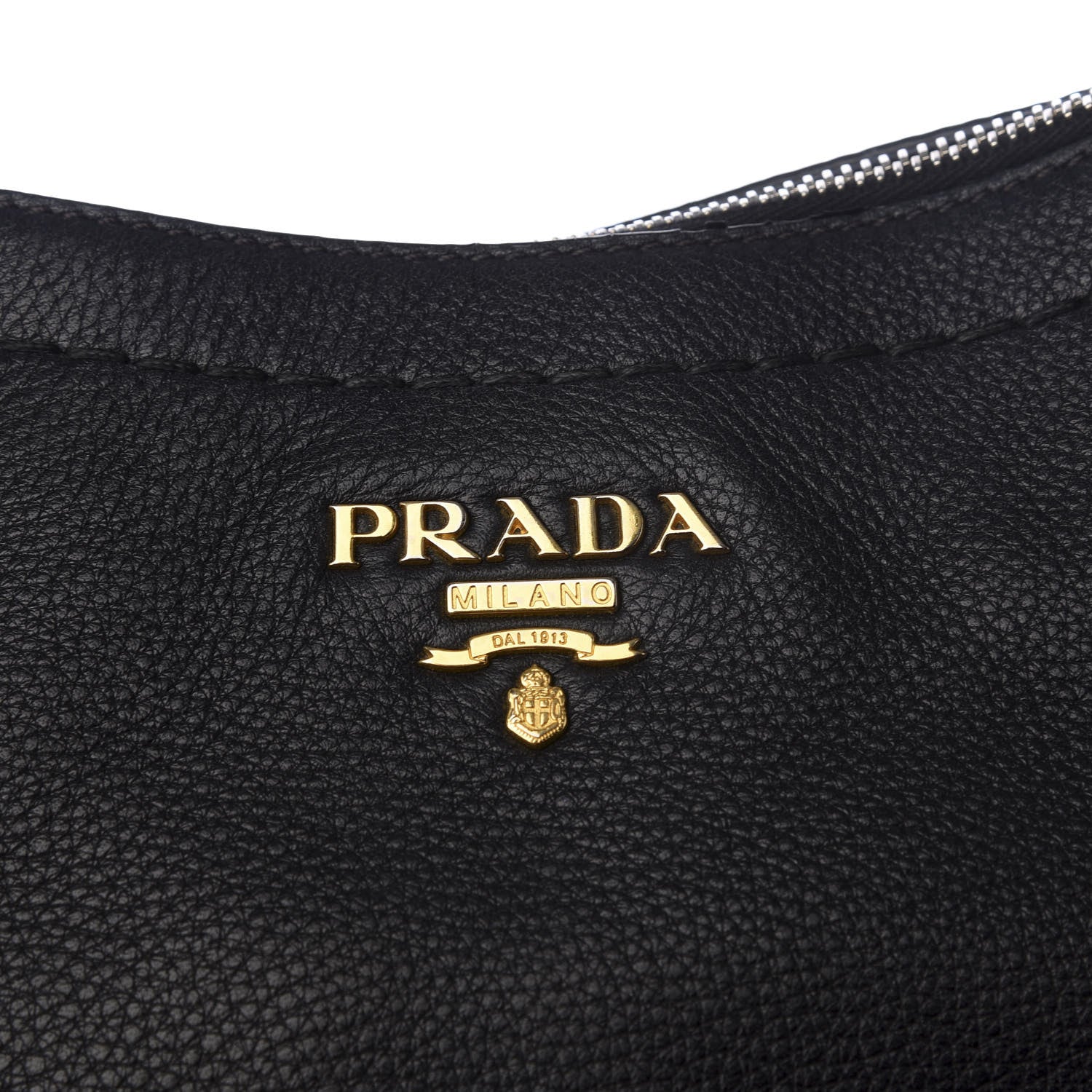 Prada Vitello Daino Shoulder Bag Black 8 of 8