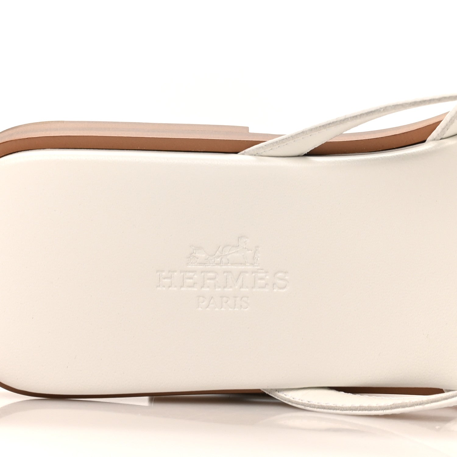 Hermes Calfskin Miss Sandals 36 White 6 of 8