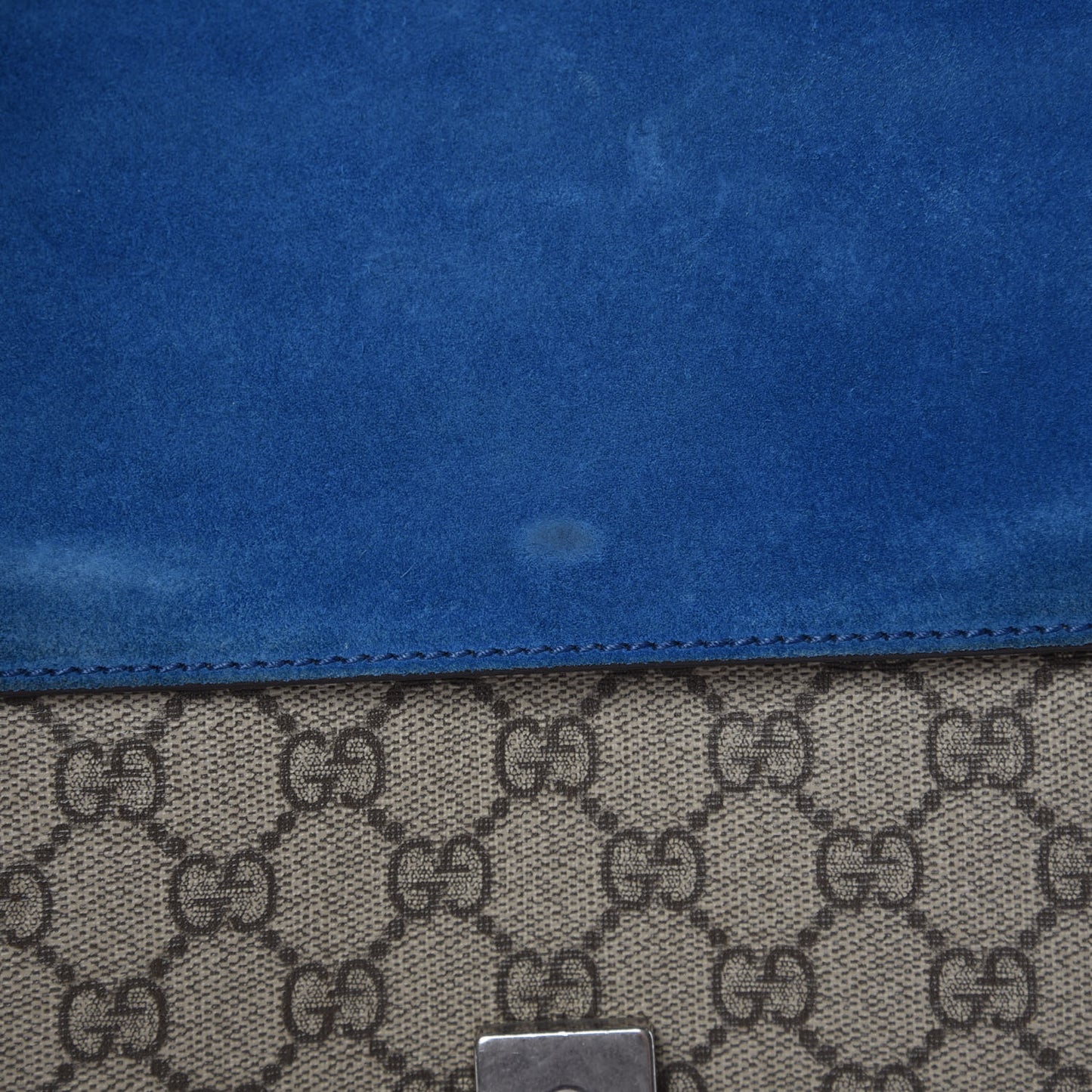 GG Supreme Monogram Medium Dionysus Shoulder Bag Blue