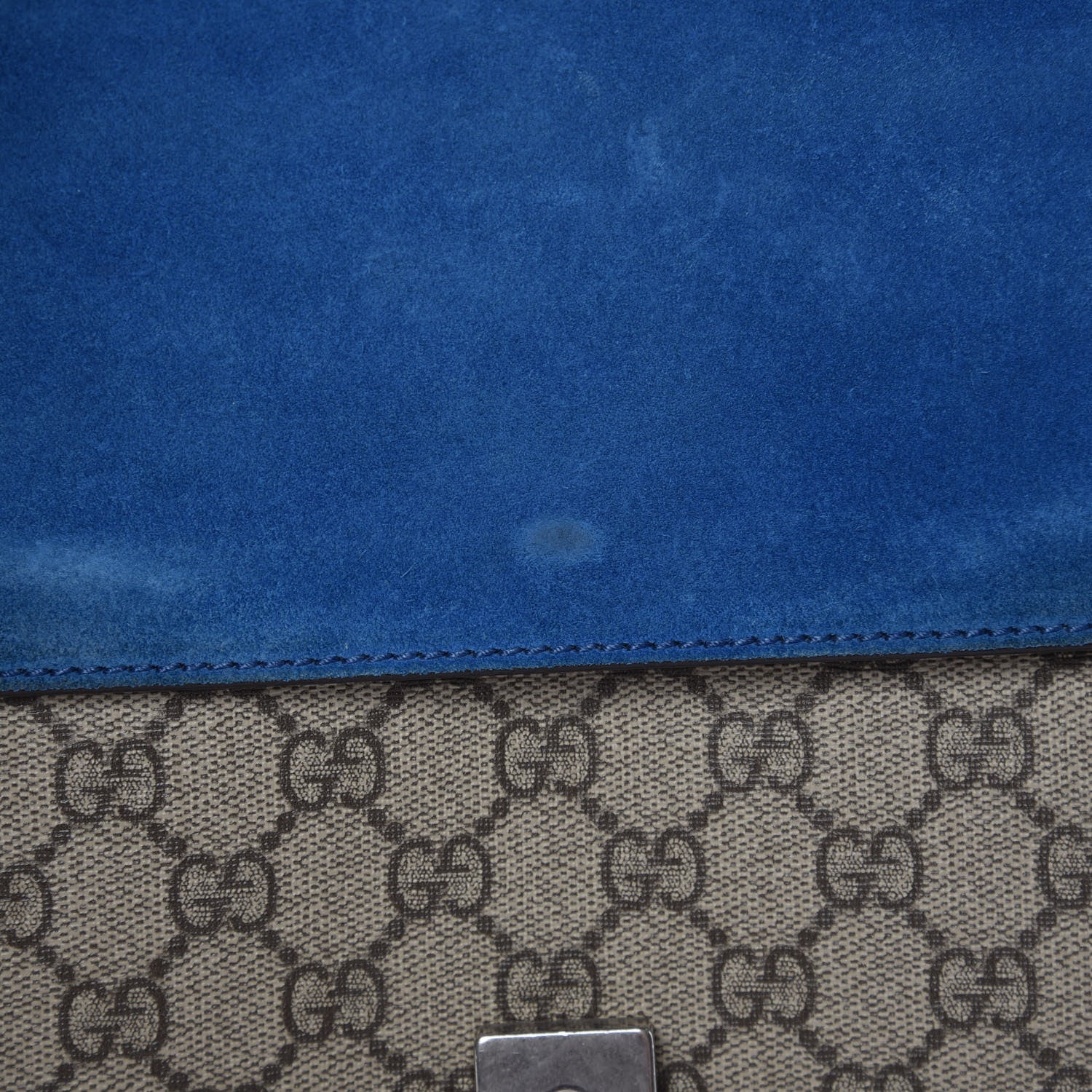 Gucci GG Supreme Monogram Medium Dionysus Shoulder Bag Blue 10 of 13