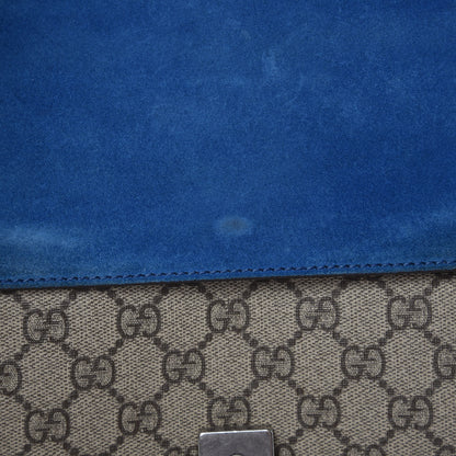 Gucci GG Supreme Monogram Medium Dionysus Shoulder Bag Blue 10 of 13