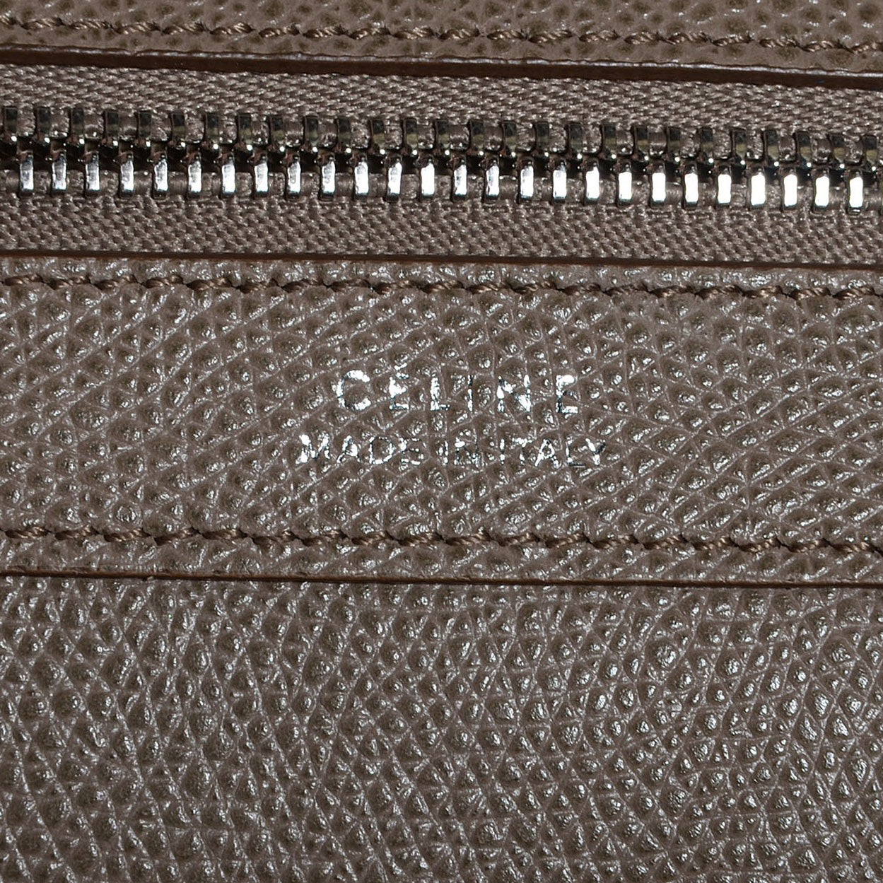 Grained Calfskin Small Phantom Luggage Cabas Taupe