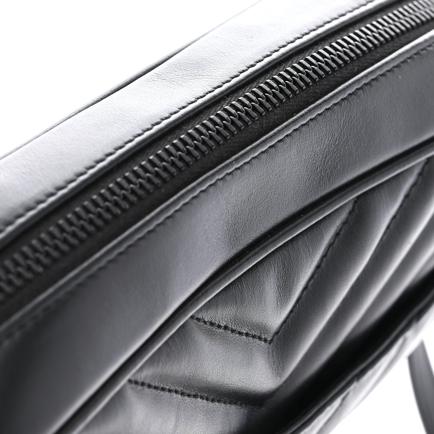 Saint Laurent Calfskin Matelasse Monogram Monochrome Lou Camera Bag Black 11 of 11
