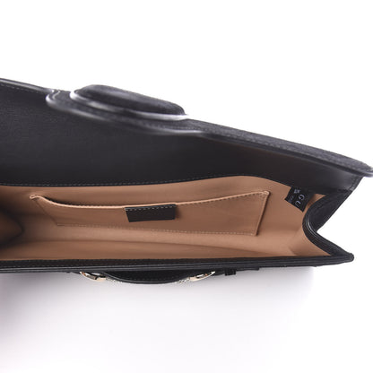 Gucci Suede Crystal Horsebit Broadway Clutch Black 5 of 6
