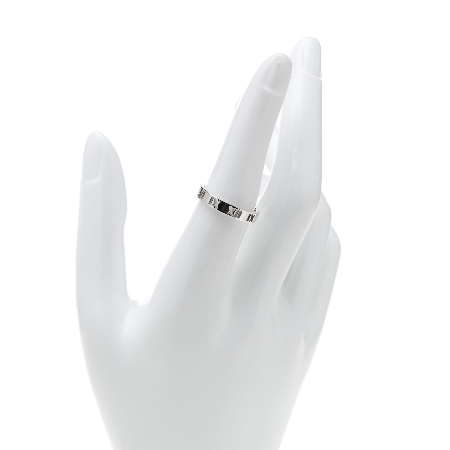 Sterling Silver Narrow Atlas Pierced Ring 55 7.25