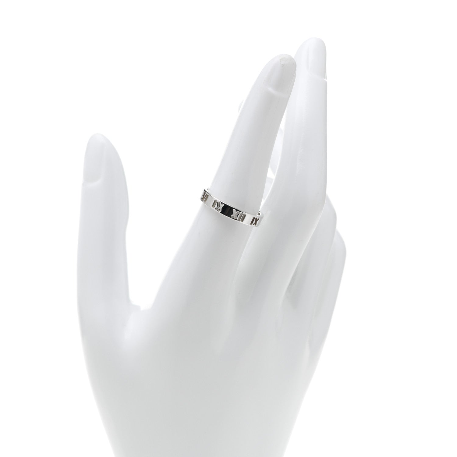 Tiffany Sterling Silver Narrow Atlas Pierced Ring 55 7.25 2 of 5