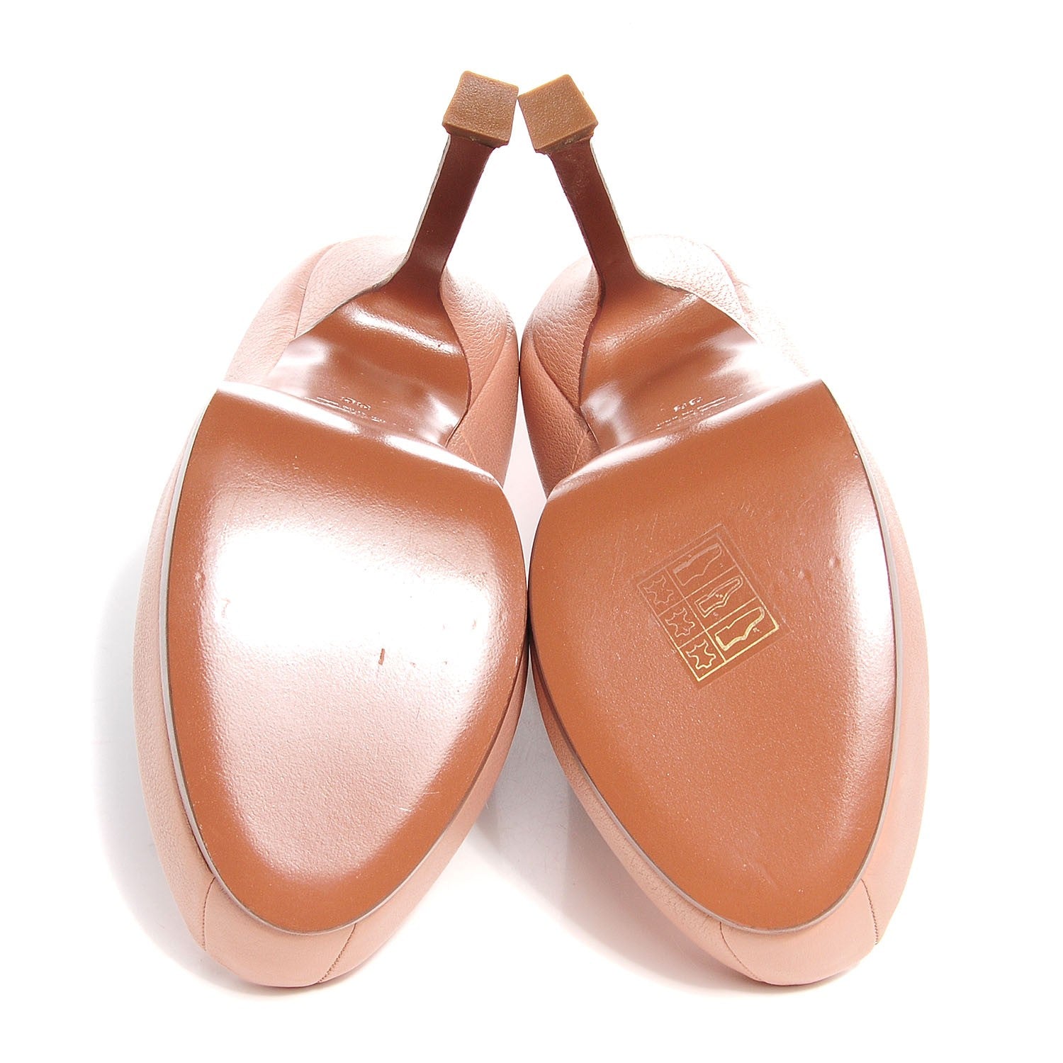 Saint Laurent Calfskin Tribtoo Two Platform Pumps 35 Dark Nude 5 of 7