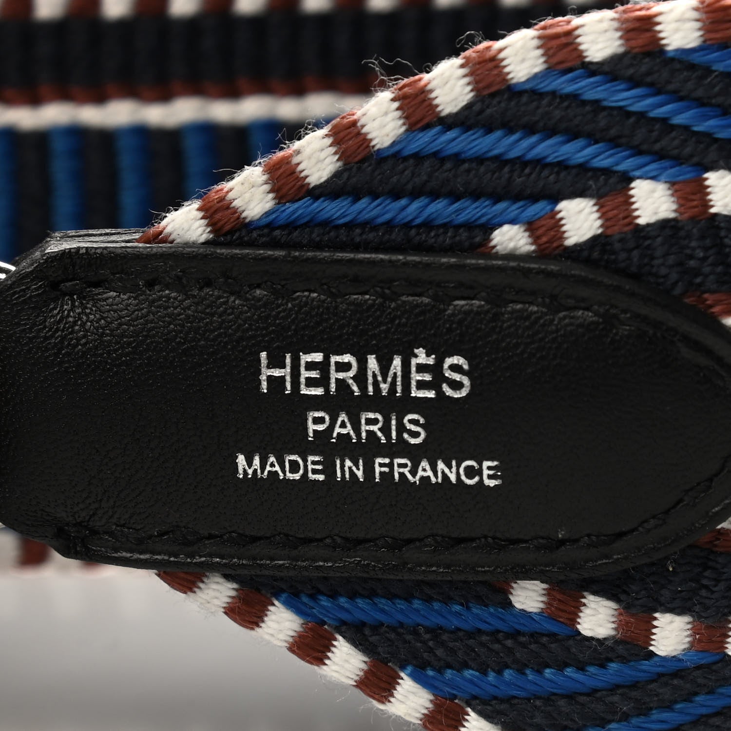Hermes Toile Swift 50mm Sangle Cavale Shoulder Strap Bleu Zellige Indigo Black 3 of 7