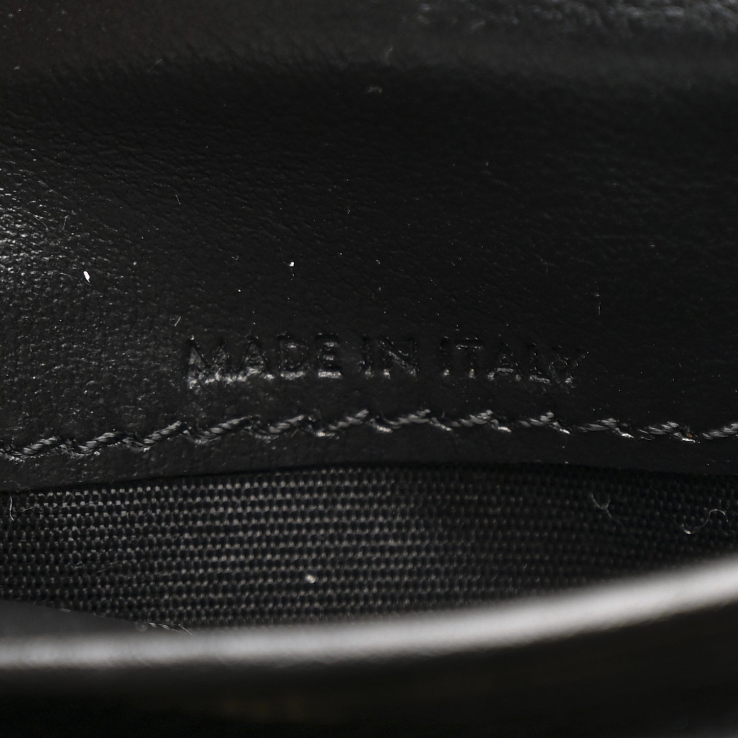 Shiny Calfskin Triomphe Compact Wallet Black