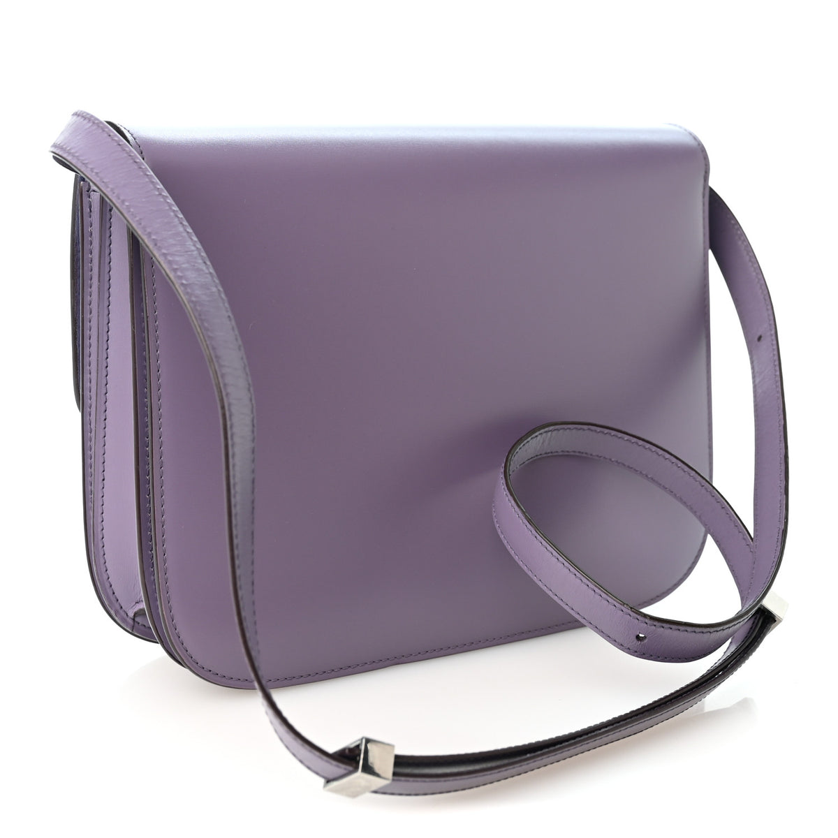 Box Calfskin Medium Classic Box Flap Bag Amethyst
