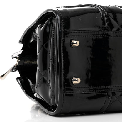 Burberry Patent Quilted Large Manor Tote  Black 9 of 11