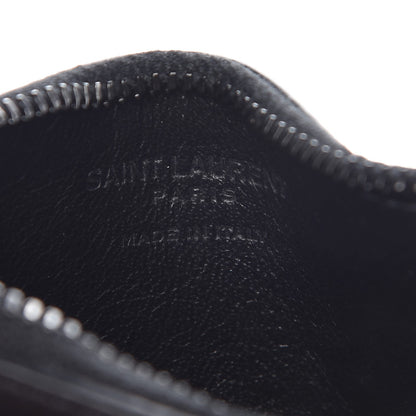Saint Laurent Calfskin 5 Fragments Zip Pouch Card Holder Black 6 of 6