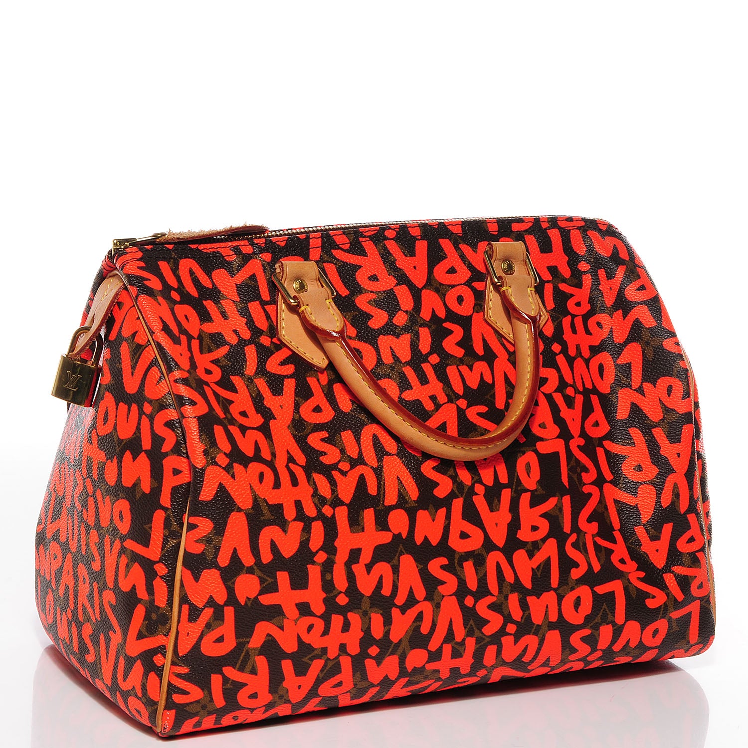 Louis Vuitton Monogram Graffiti Speedy 30 Orange 3 of 8