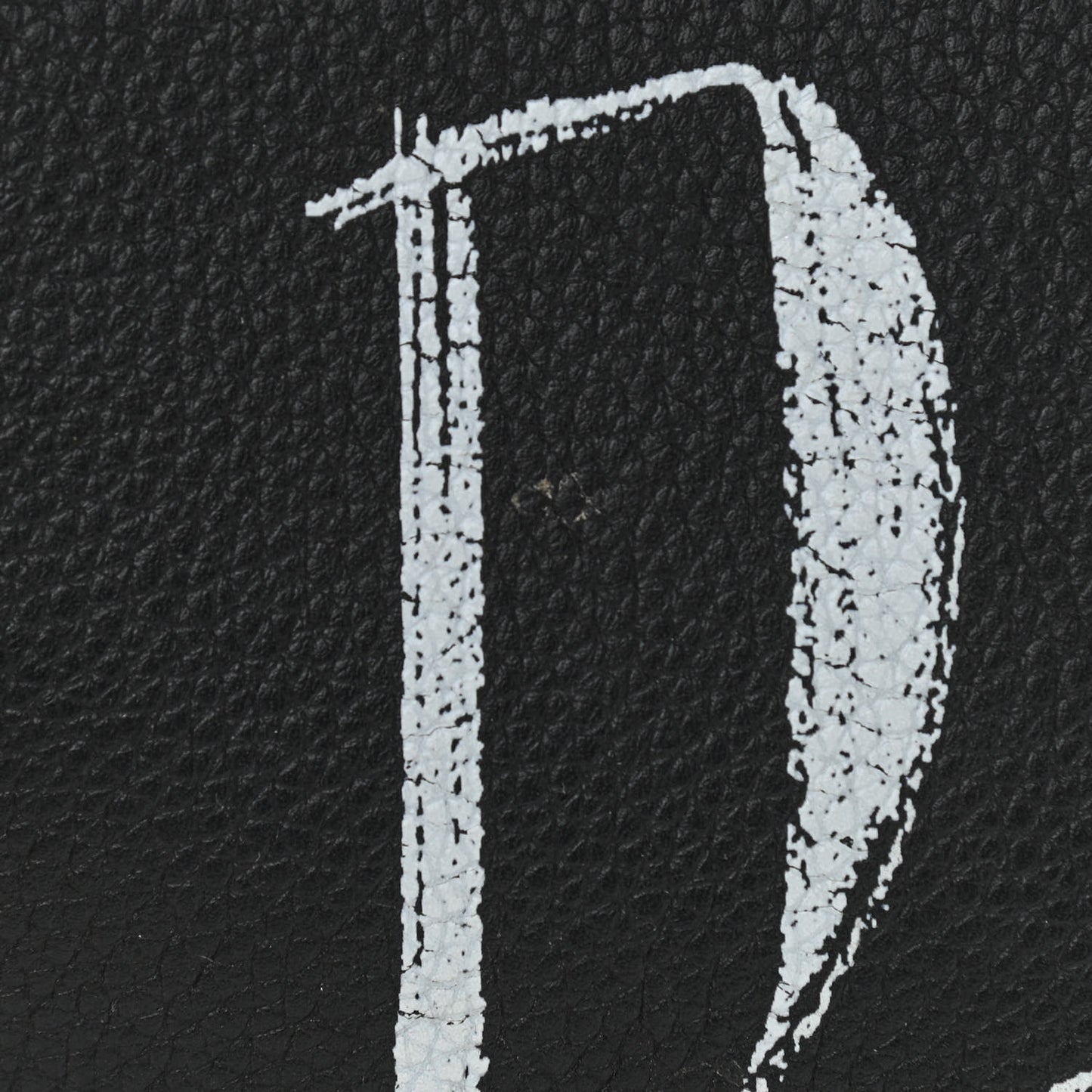 X SHAWN STUSSY Grained Calfskin Saddle Bag Black