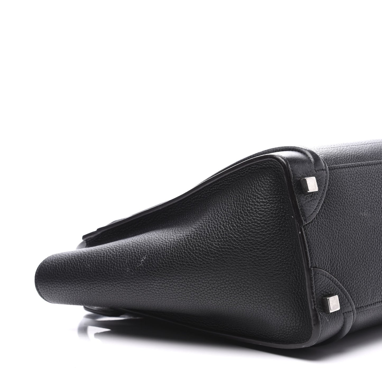 Drummed Calfskin Micro Luggage Black