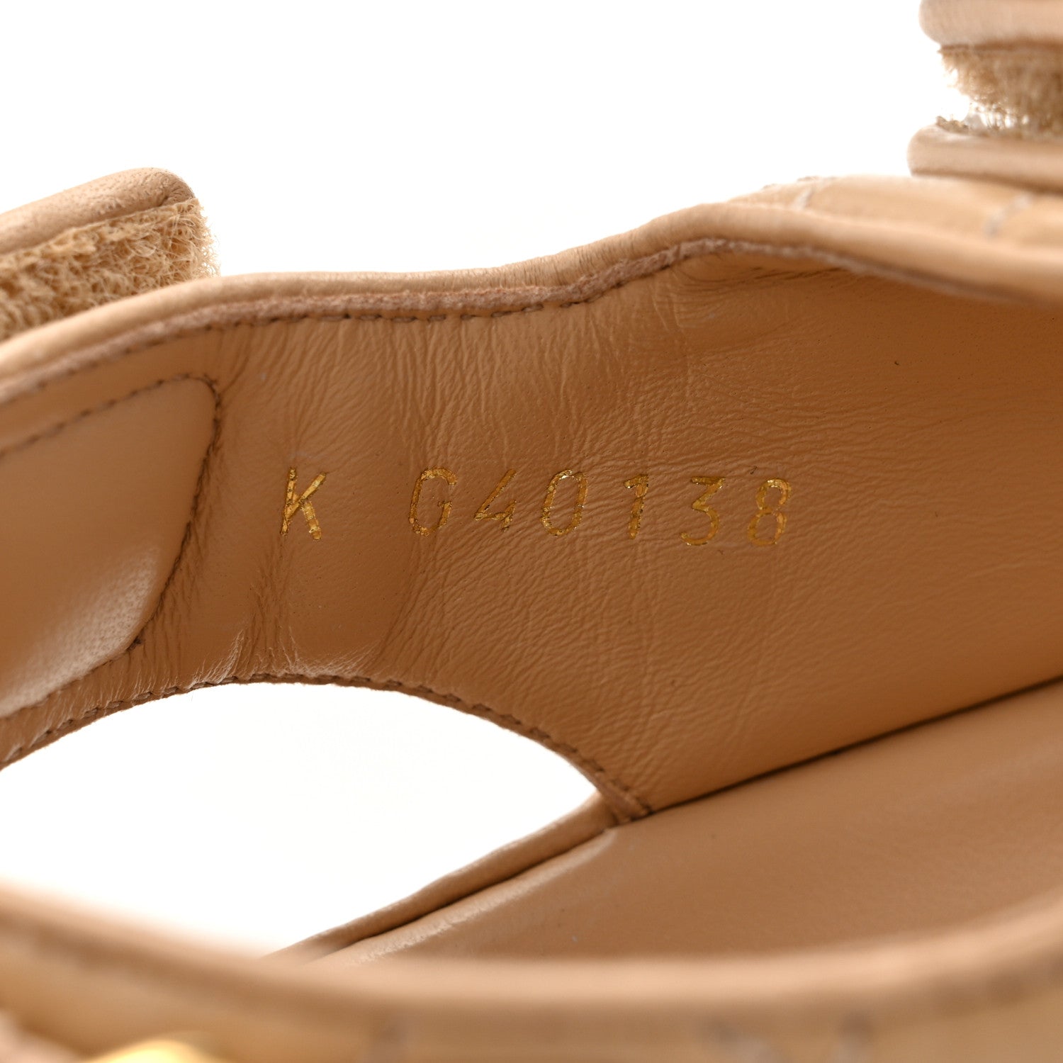 Chanel Lambskin Velcro CC Pearl Bow Dad Sandals 38 Beige 9 of 12