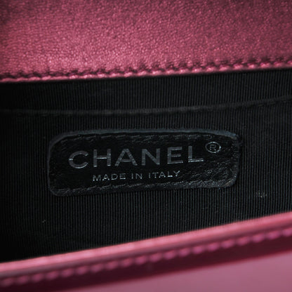Chanel Metallic Patent Calfskin Quilted Small Boy Flap Pink 6 of 13