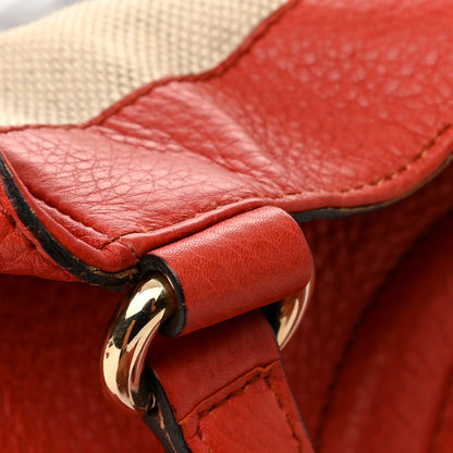 Gucci Pebbled Calfskin Medium Soho Shoulder Bag Red 11 of 13