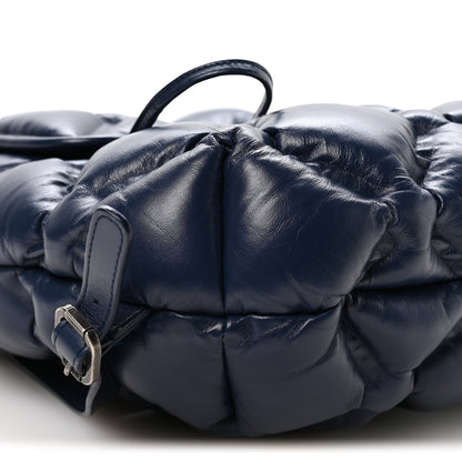 Chanel Calfskin Quilted Chesterfield Backpack Blue 10 of 11