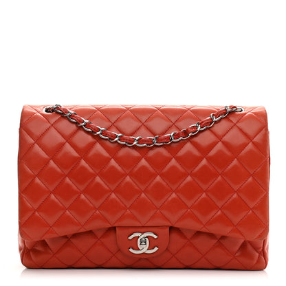 Chanel Lambskin Quilted Maxi Double Flap Red 1 of 18