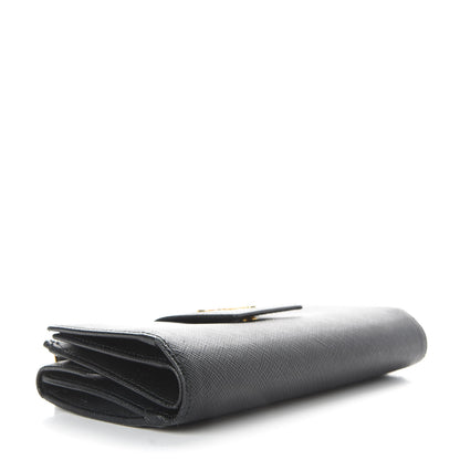 Prada Saffiano Metal Medium Wallet Black 4 of 7