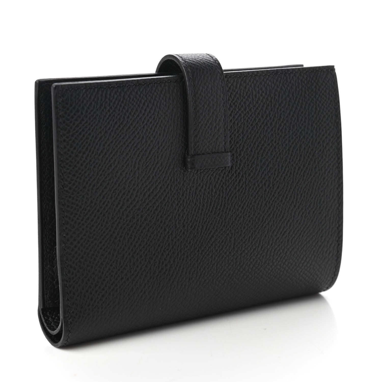 Hermes Epsom Bearn Compact Wallet Black 3 of 10