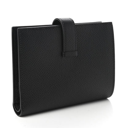 Hermes Epsom Bearn Compact Wallet Black 3 of 10