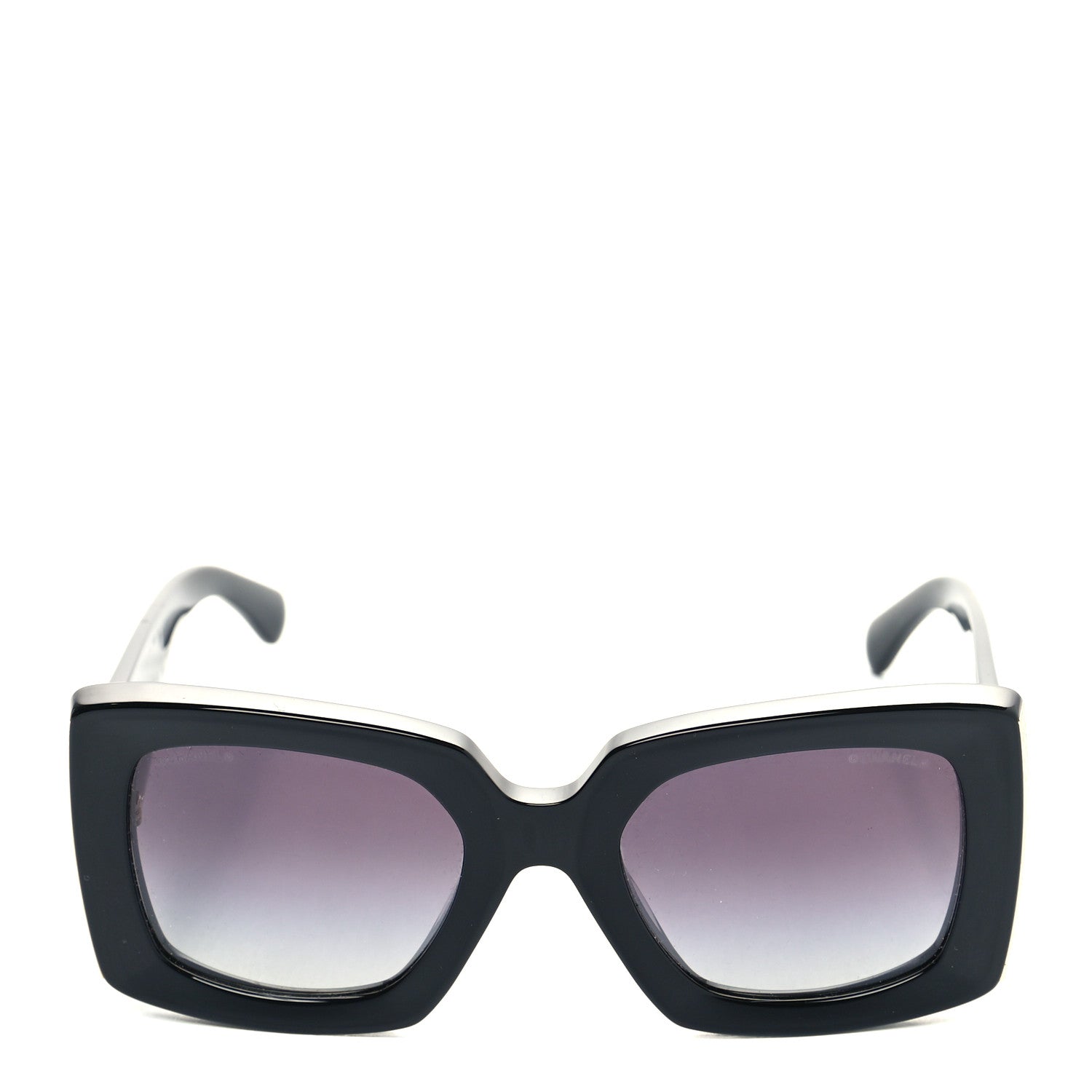 Chanel Acetate Rectangle Sunglasses 5435-A Black 2 of 8