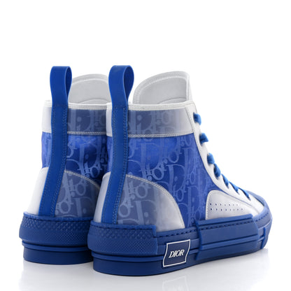 Christian Dior Technical Canvas Oblique Mens B23 High Top Sneakers 41 Blue 4 of 9