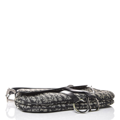 Christian Dior Monogram Double Saddle Bag Black 4 of 9