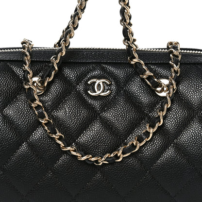 Chanel Caviar Quilted Barrel Clutch With Chain Black 8 of 10