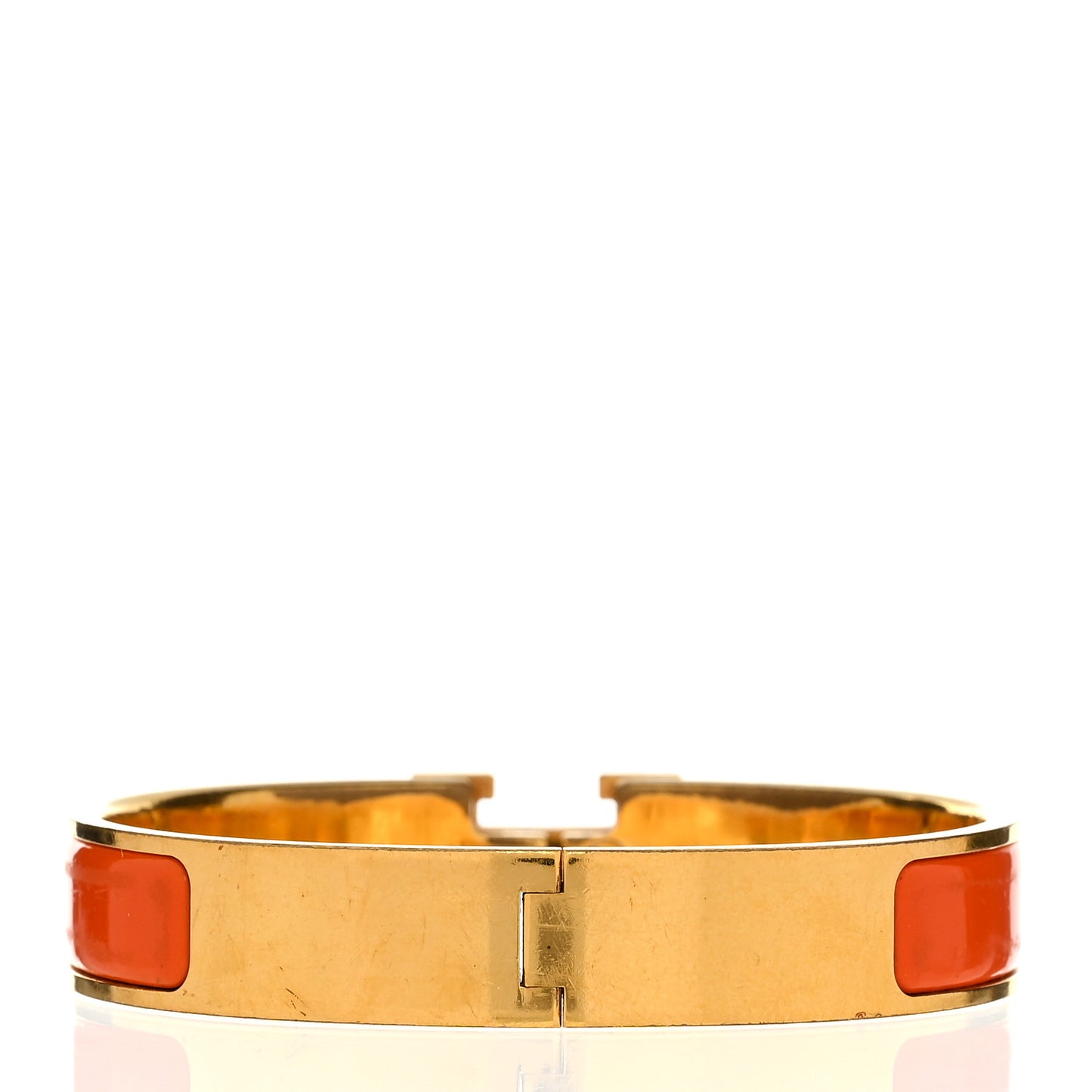 Enamel Narrow Clic Clac H Bracelet GM Orange