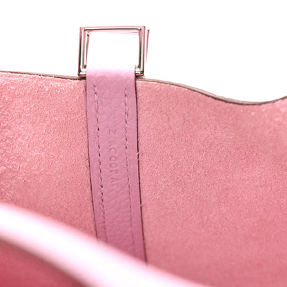 Hermes Taurillon Clemence Picotin Lock 18 PM Rose Sakura 7 of 13