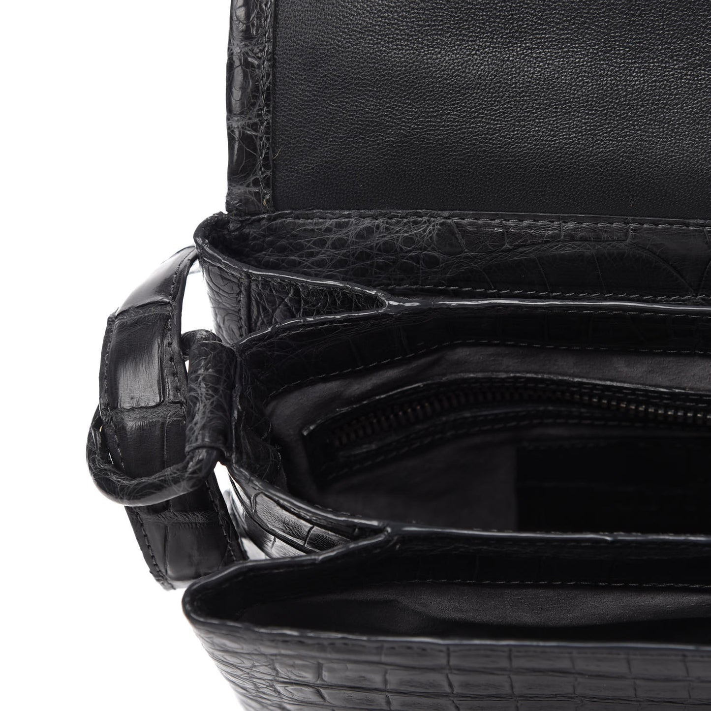 Crocodile Shoulder Bag Grey