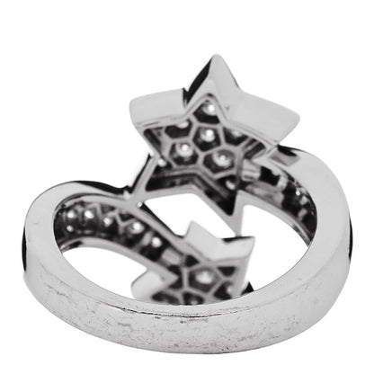 Chanel 18K White Gold Diamond Comete Geode Ring 51 5.75 3 of 5