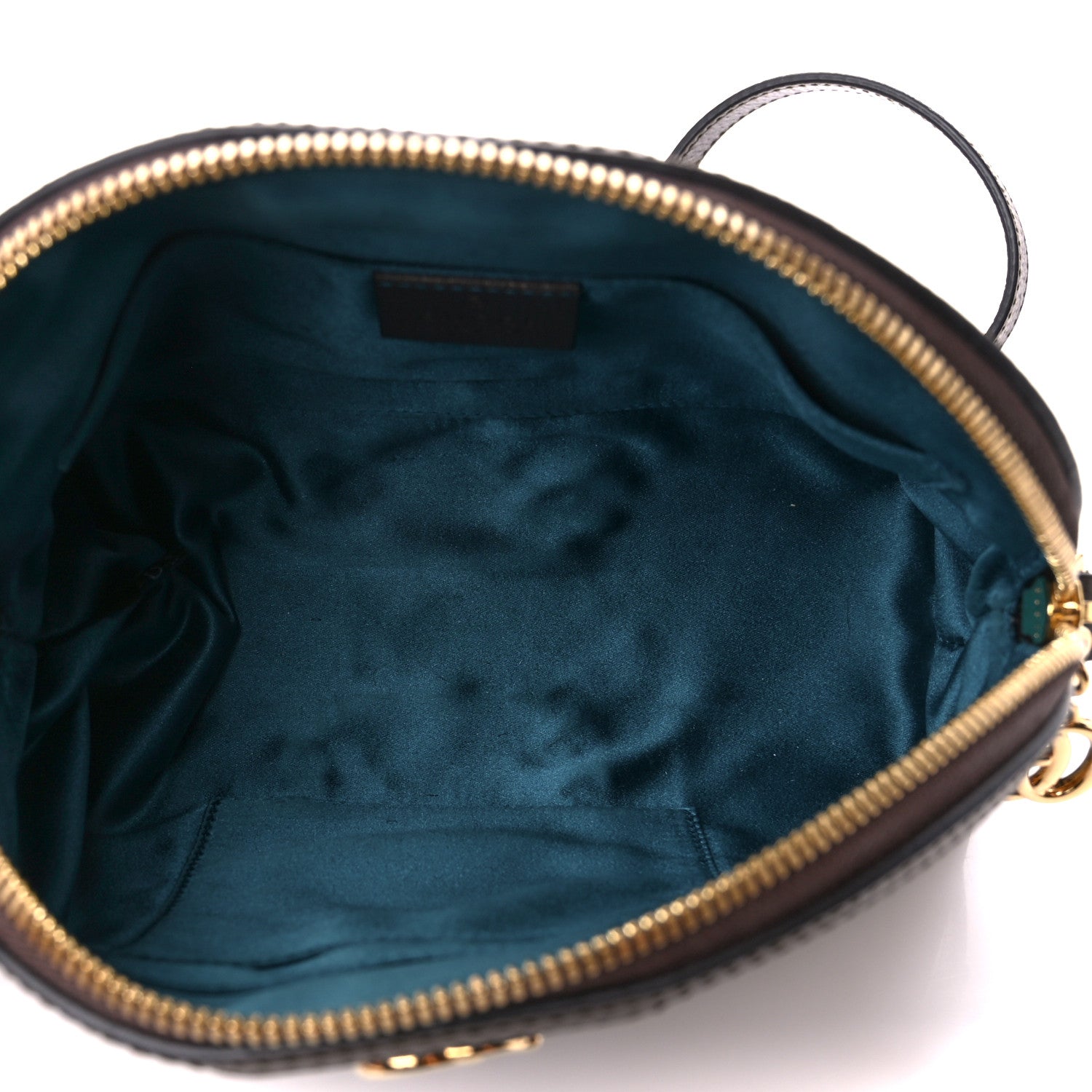 Gucci GG Supreme Monogram Textured Dollar Calfskin Web Small Ophidia Dome Shoulder Bag Beige Ebony New Acero 5 of 12
