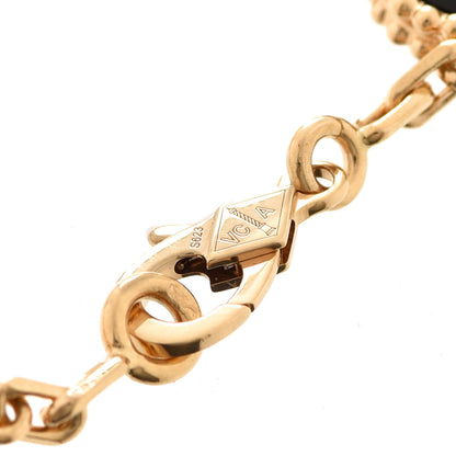 Van Cleef & Arpels 18K Yellow Gold Black Onyx 5 Motifs Vintage Alhambra Bracelet 4 of 7