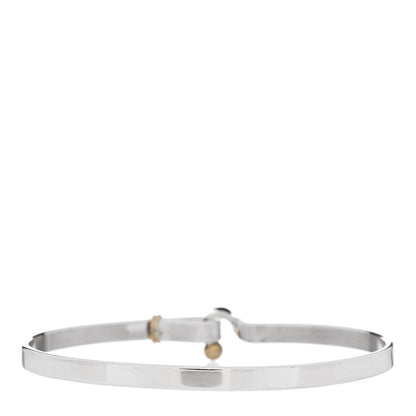 Tiffany Sterling Silver 18K Yellow Gold Hook Eye Bangle Bracelet 2 of 3