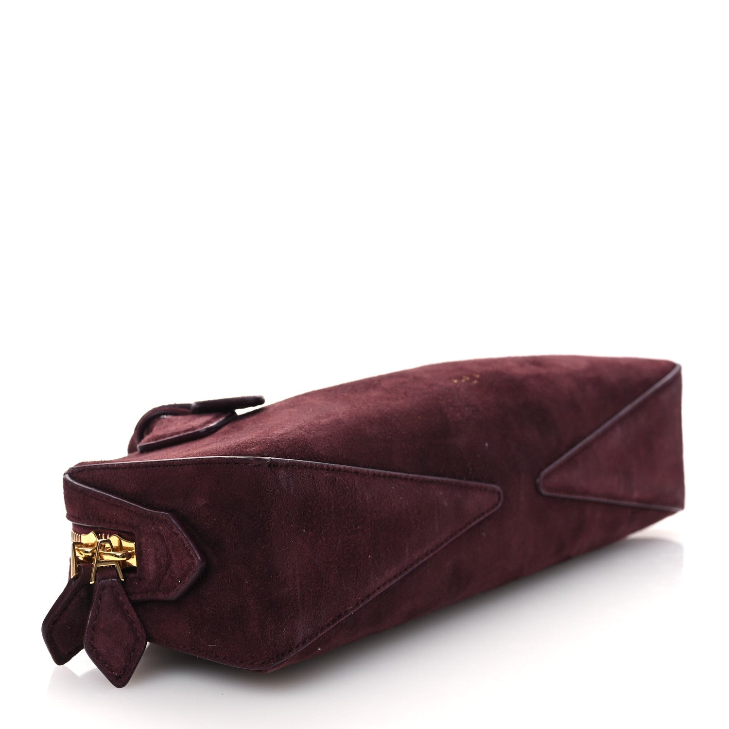 Alaia Suede Goatskin Teckel Clutch Rouge Grenat 5 of 11
