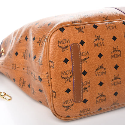 MCM Visetos Large Liz Reversible Shopper Tote Cognac 15 of 17