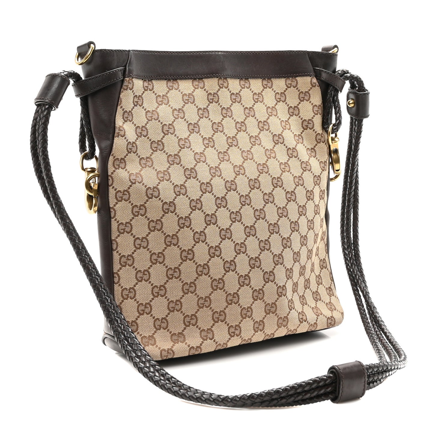 Monogram Braided Shoulder Bag Brown