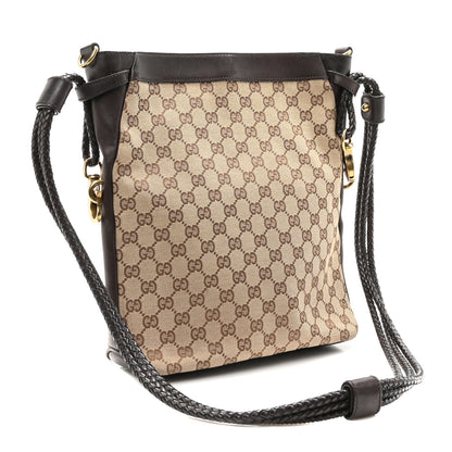 Gucci Monogram Braided Shoulder Bag Brown 3 of 10