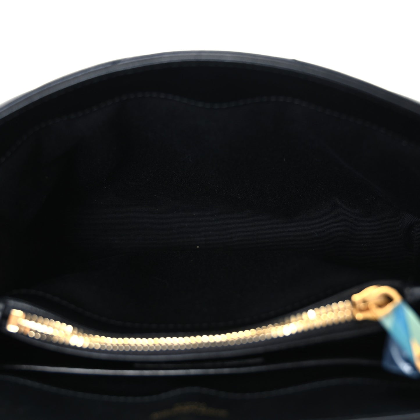 Calfskin Y Quilted Monogram Small Loulou Chain Satchel Black